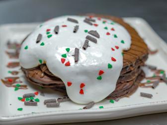 Close-up of Hot Cocoa Pancakes, as seen on The Pioneer Woman: Hometown Stories, season 1.